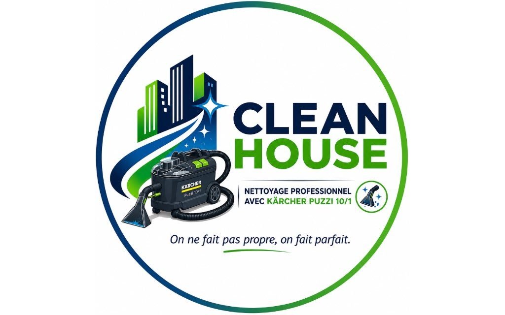 Logo Clean House Cairo, nettoyage professionnel de tapis, canapés et matelas